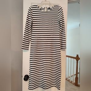J Crew Black & White Striped Dress size 6